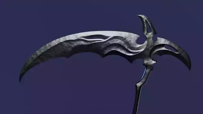 Fantasy Scythe Low-poly 3D model
