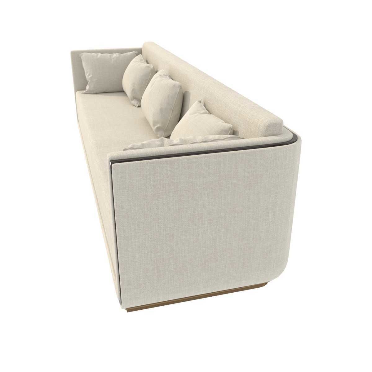 Custom made beige sofa 3D model_3