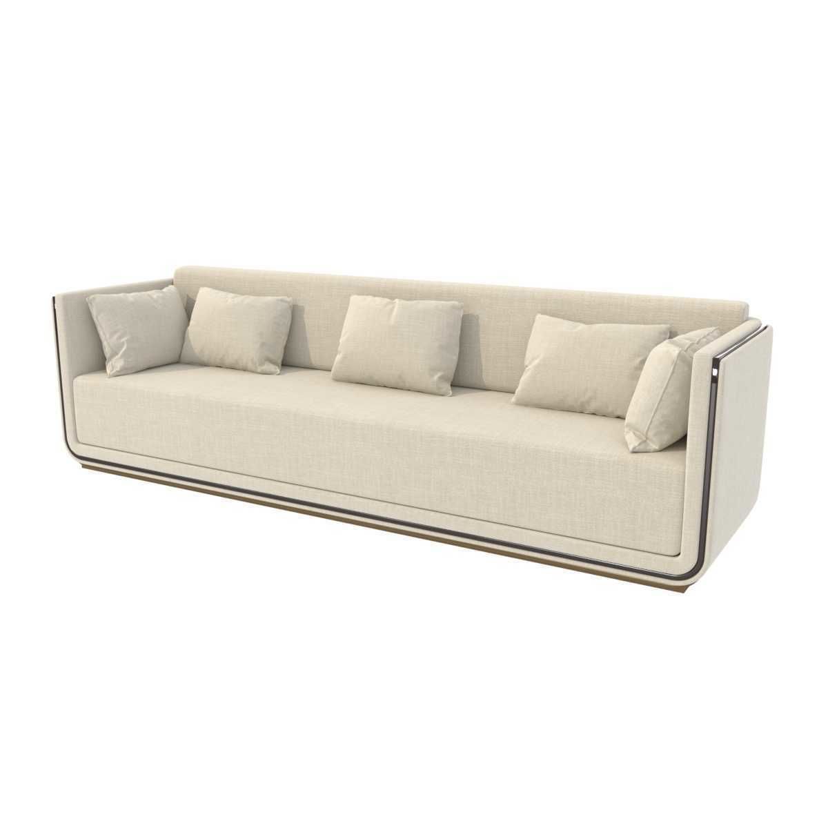 Custom made beige sofa 3D model_1