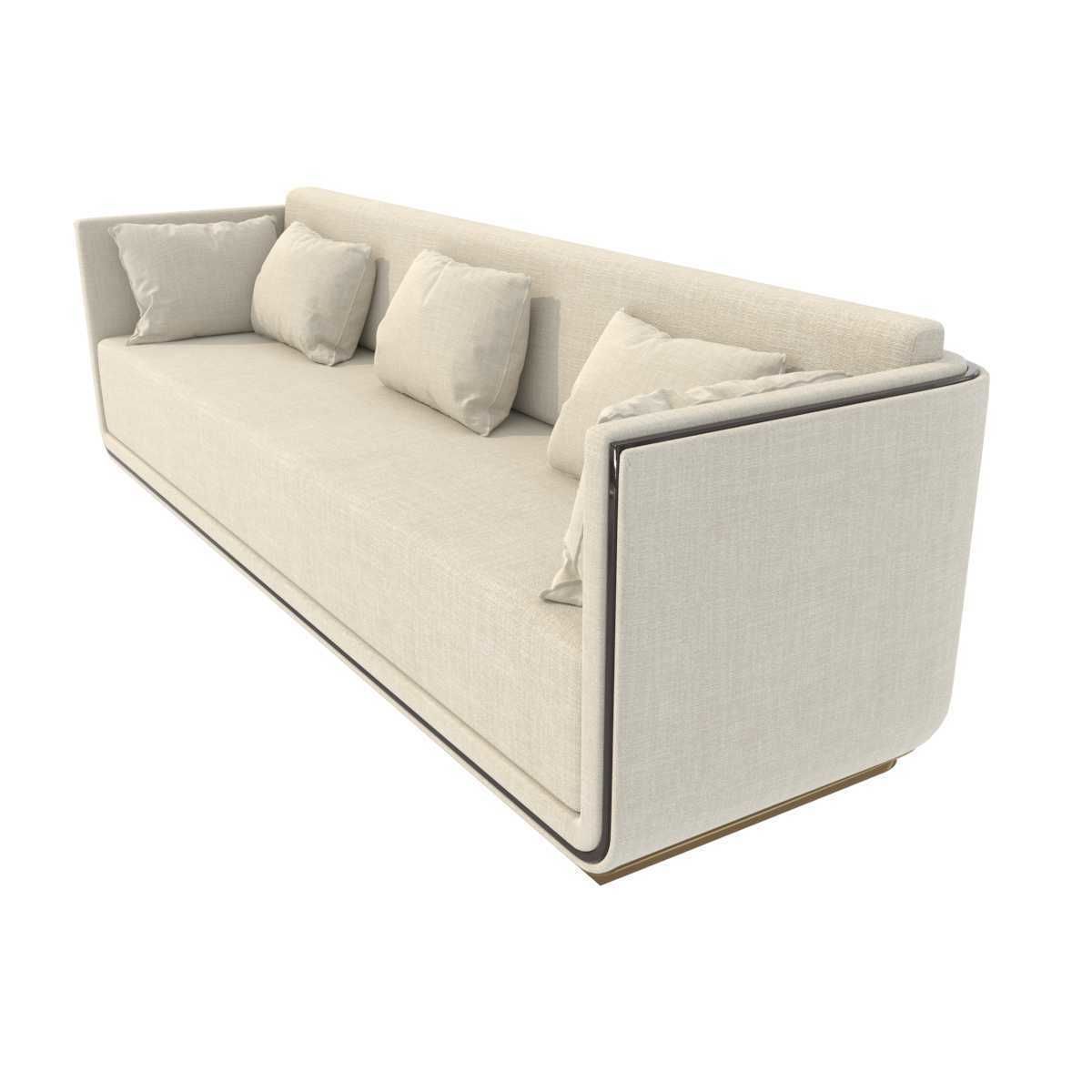 Custom made beige sofa 3D model_2