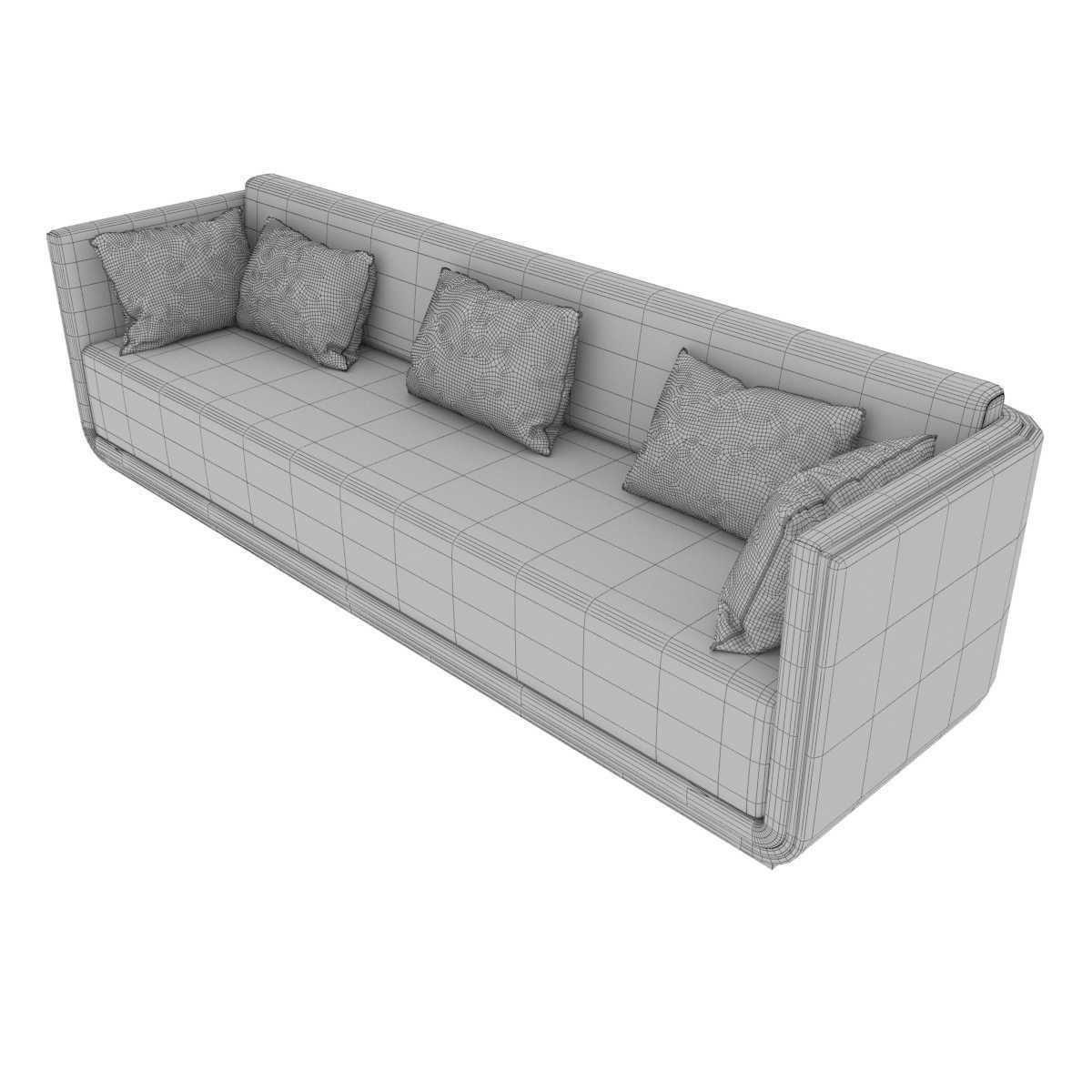 Custom made beige sofa 3D model_8