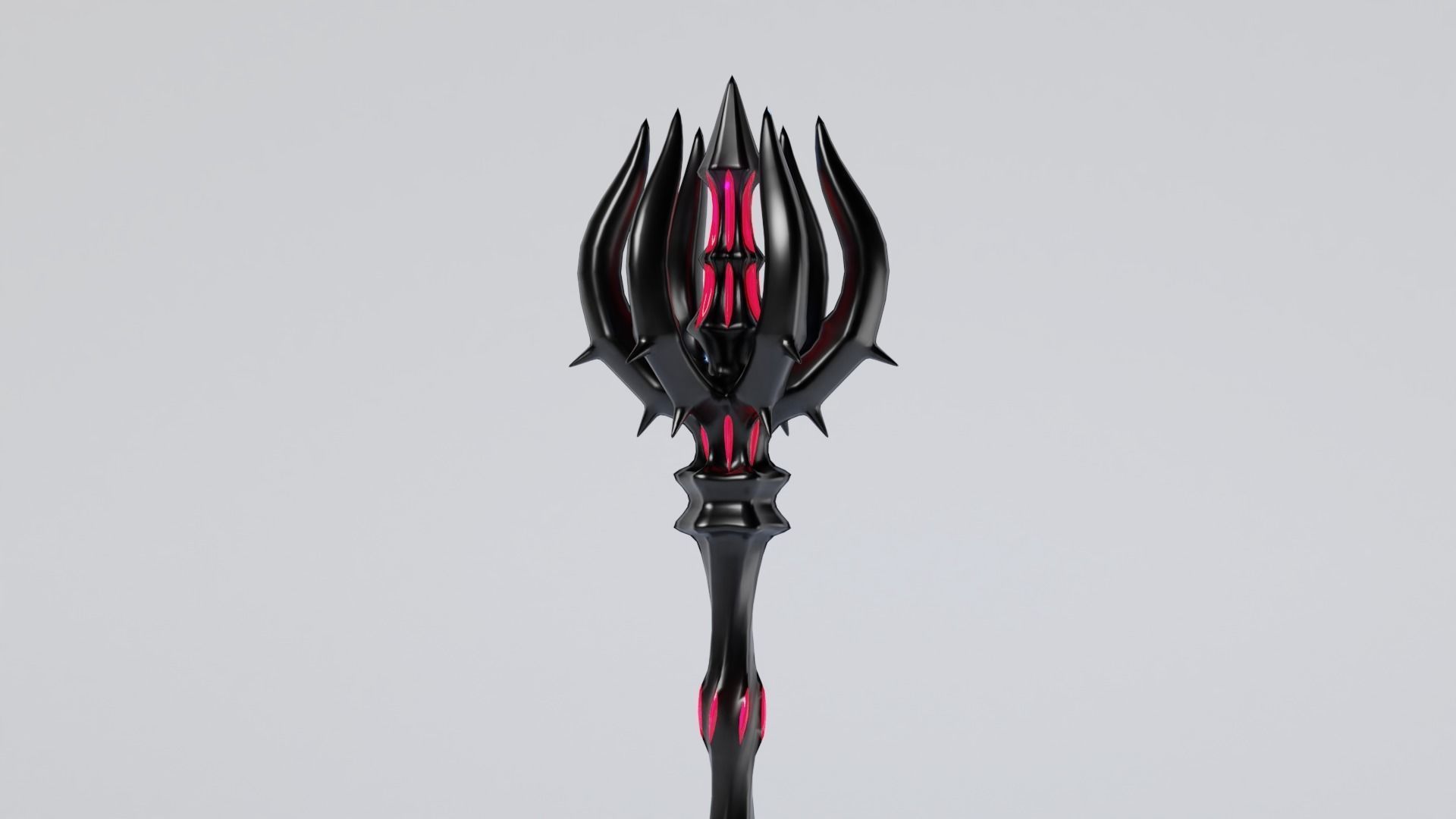 Magic Staff and Artifact Low-poly 3D model_4