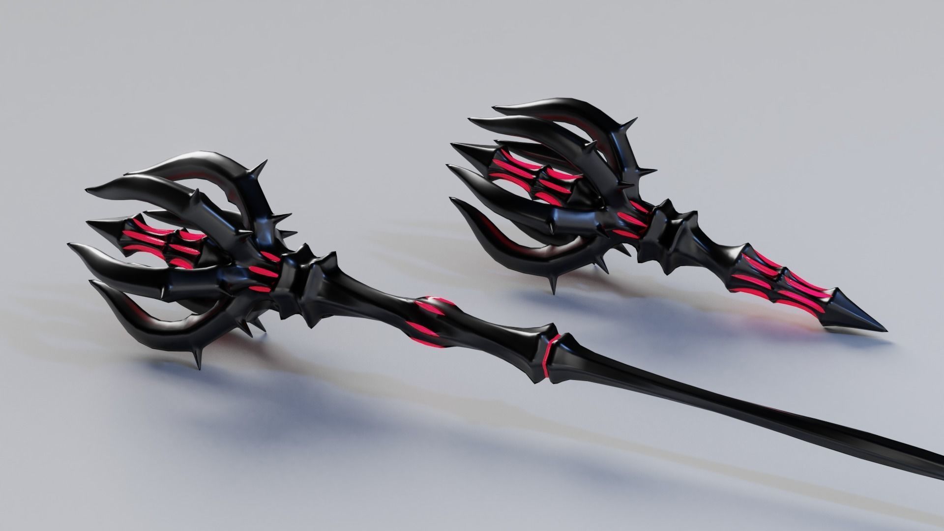 Magic Staff and Artifact Low-poly 3D model_3