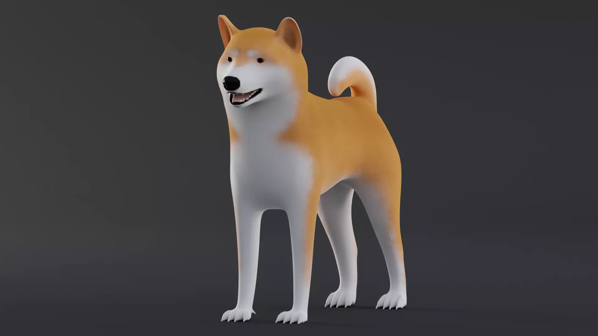 Dog Shiba Inu Low Poly Model Game AR VR Low-poly 3D model_0