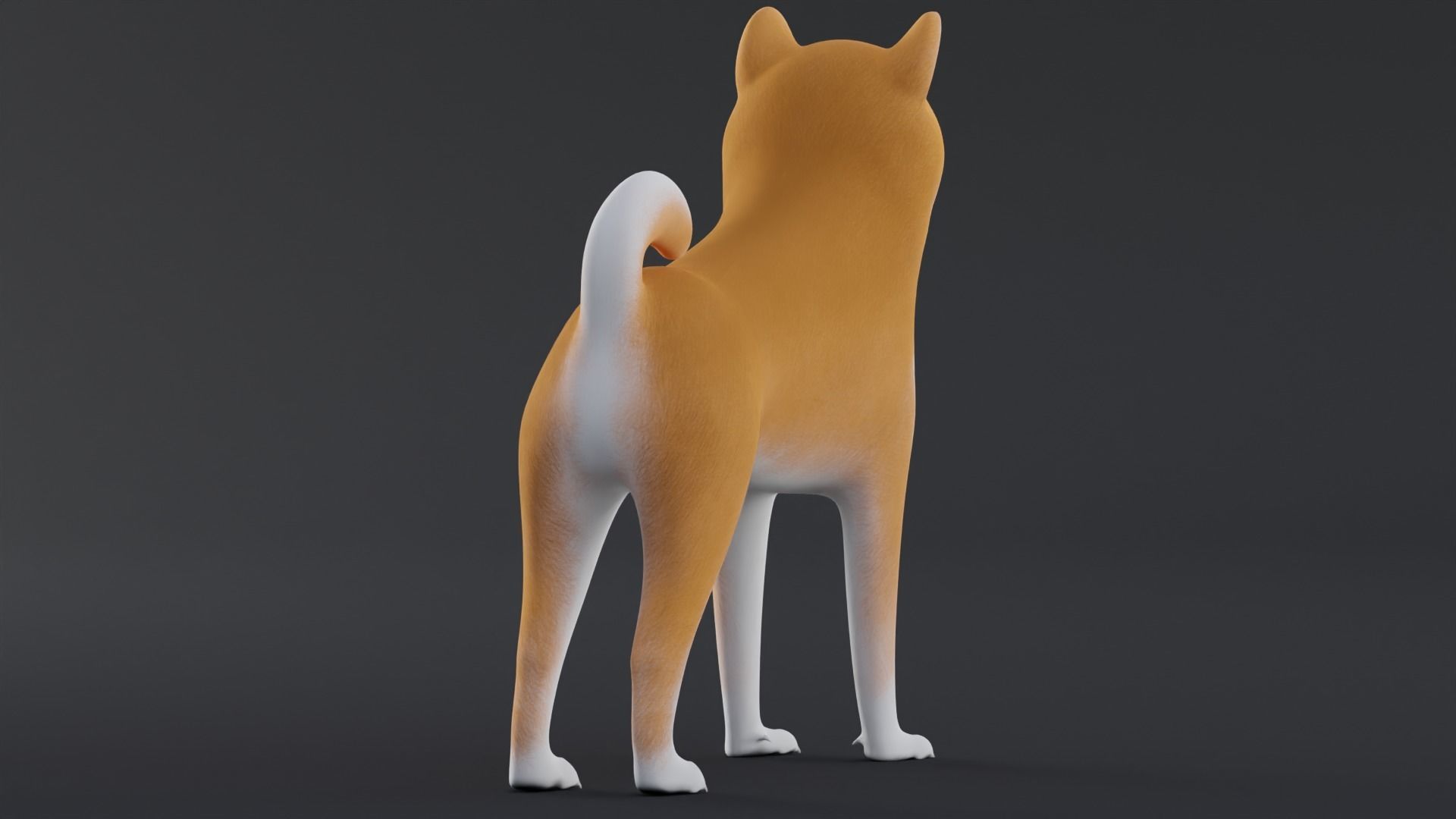Dog Shiba Inu Low Poly Model Game AR VR Low-poly 3D model_3