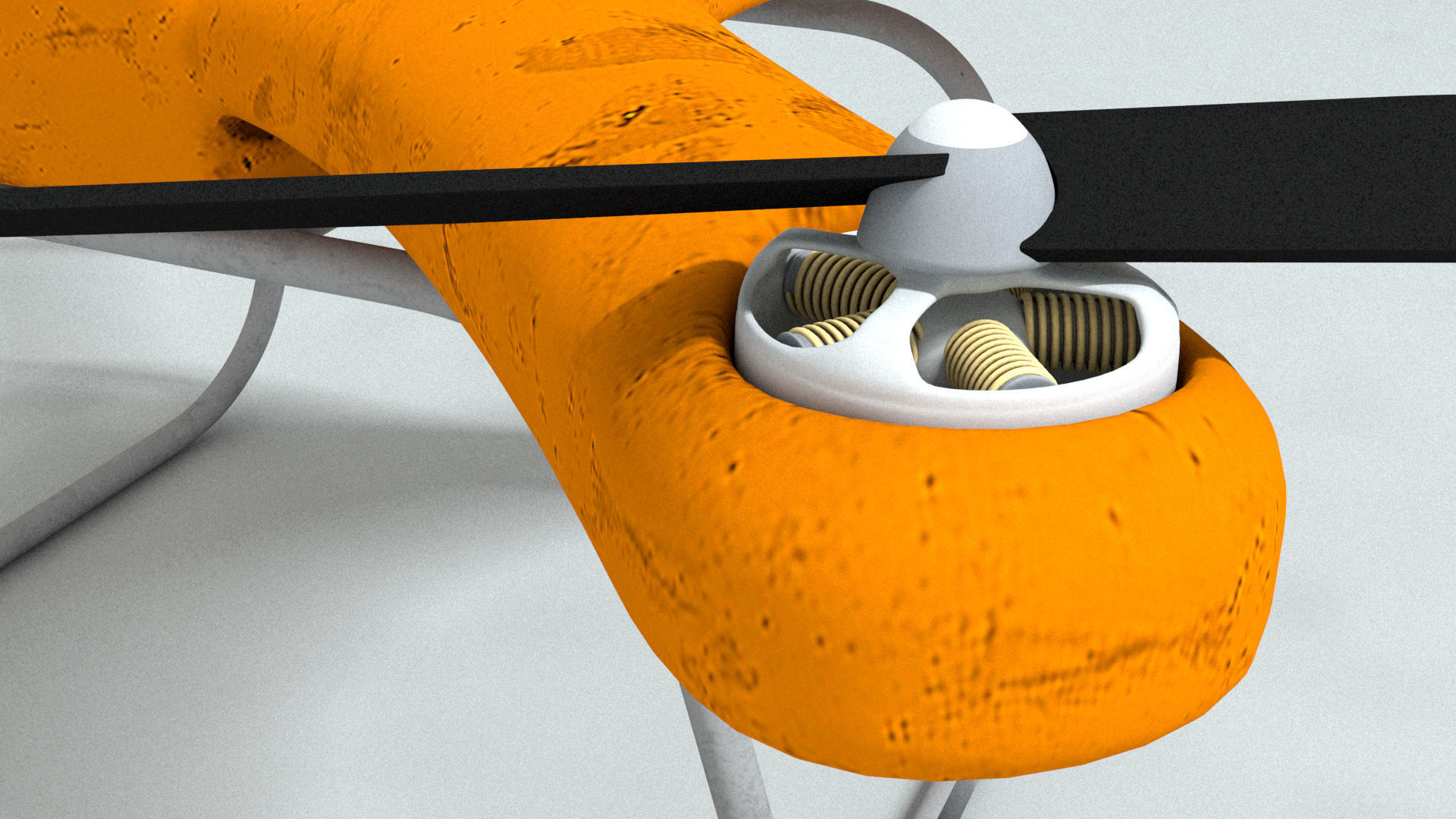 Quadrocopter drone Low-poly 3D model_2