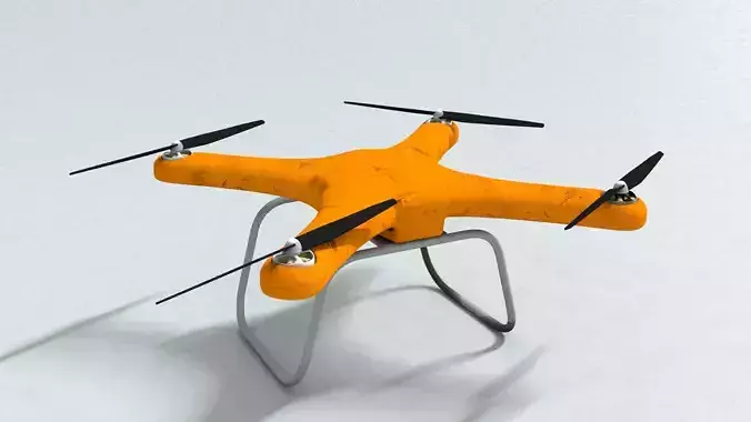 Quadrocopter drone Low-poly 3D model