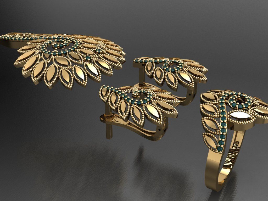 Z61- Diamond set 3D print model_5