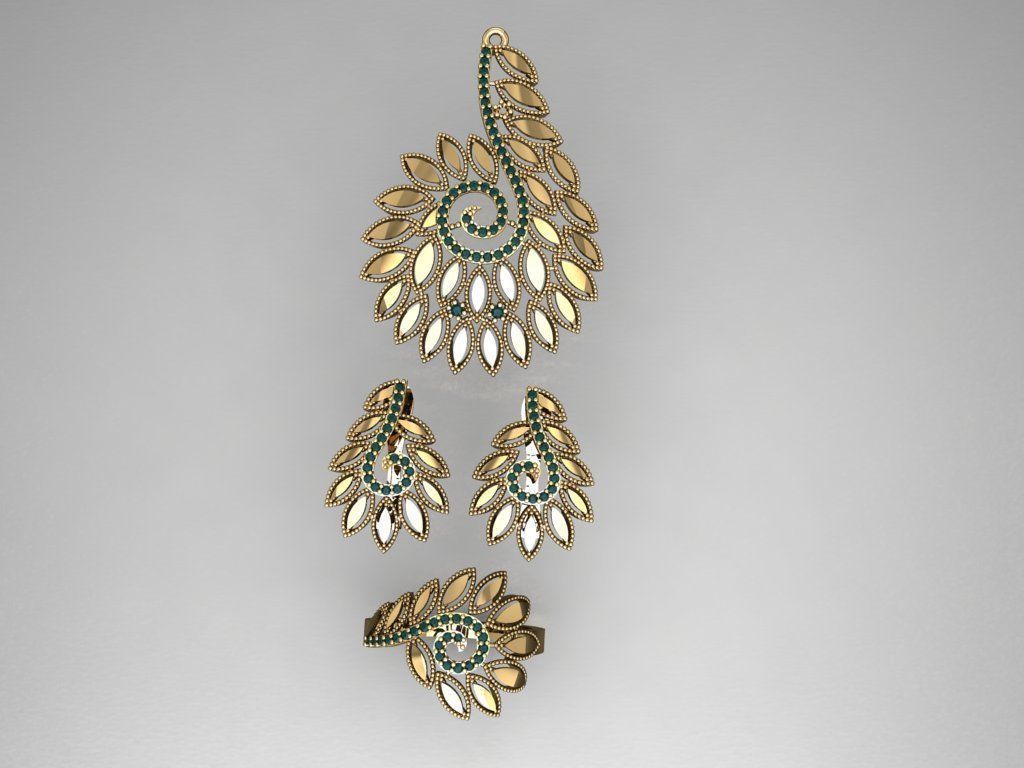 Z61- Diamond set 3D print model_2