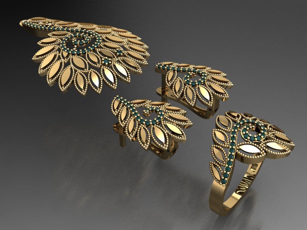 Z61- Diamond set 3D print model_1