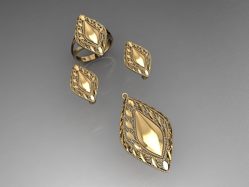 Z64- Diamond ring 3D print model_2