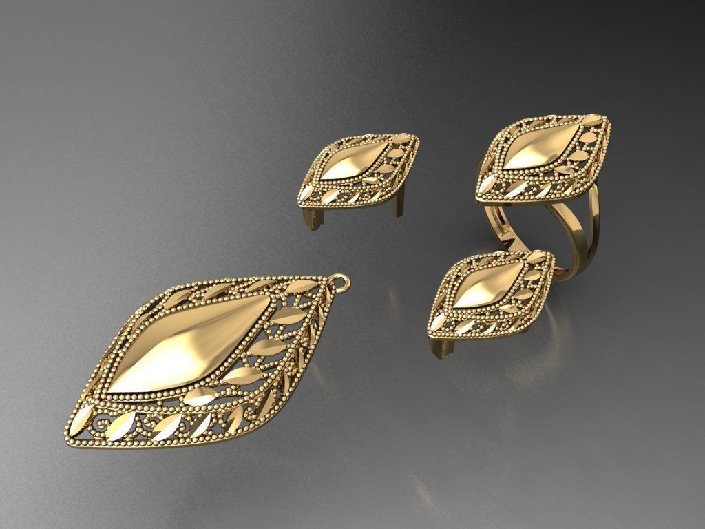 Z64- Diamond ring 3D print model_1