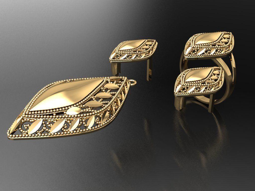 Z64- Diamond ring 3D print model_3