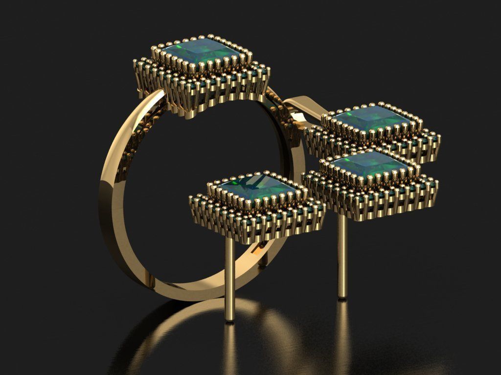 Z67- Diamond set 3D print model_5