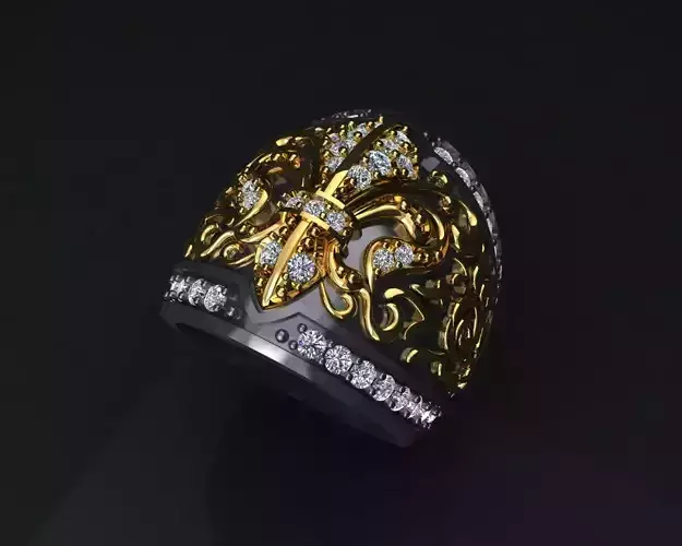 DRing-24 gold and ring with diamonds