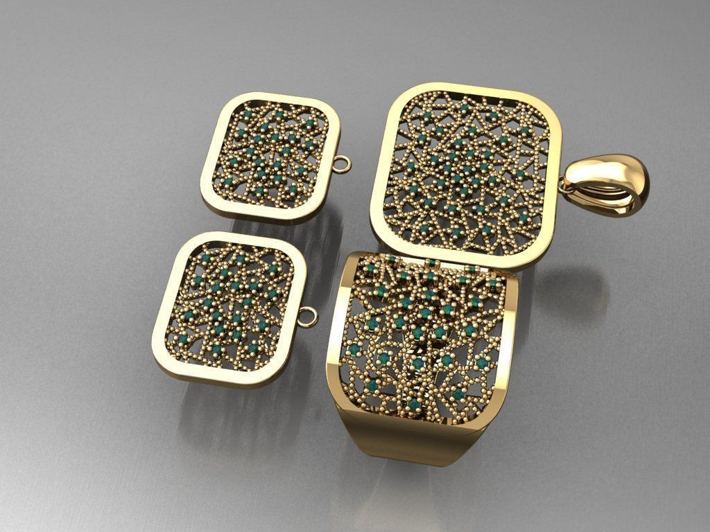 Z75- Diamond set 3D print model_4