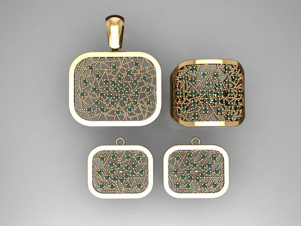 Z75- Diamond set 3D print model_2