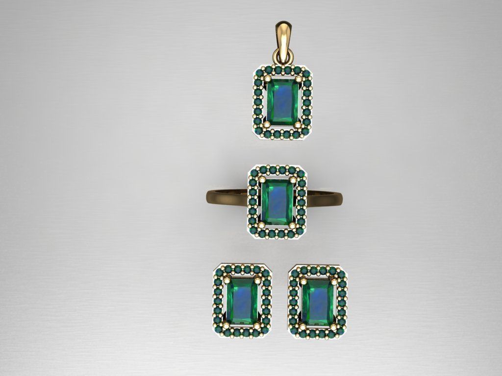 Z77- Diamond set 3D print model_2