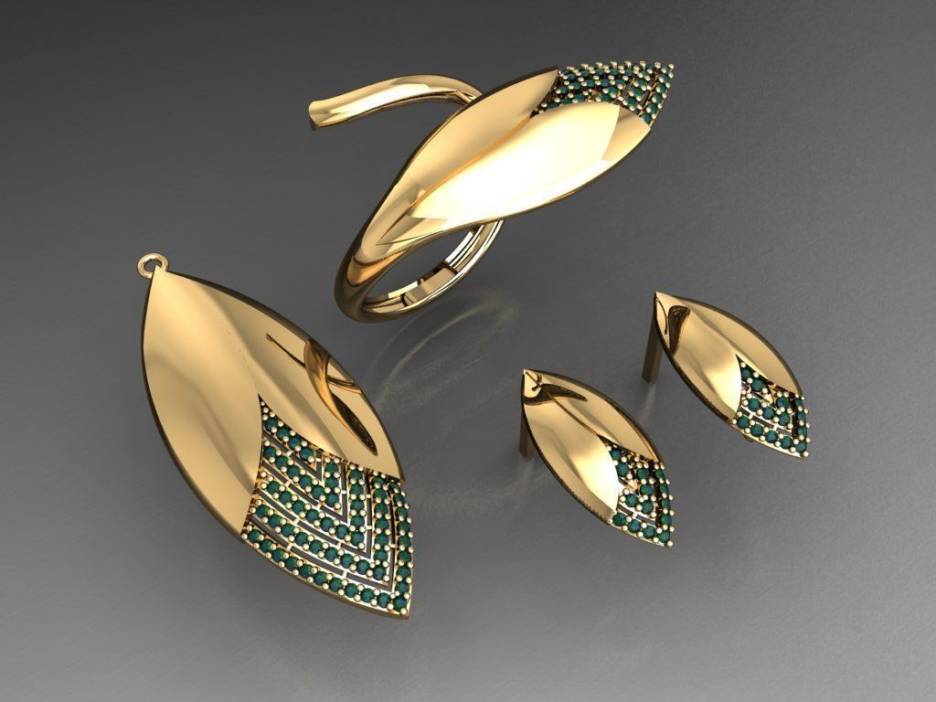 Z78- Diamond set 3D print model_1