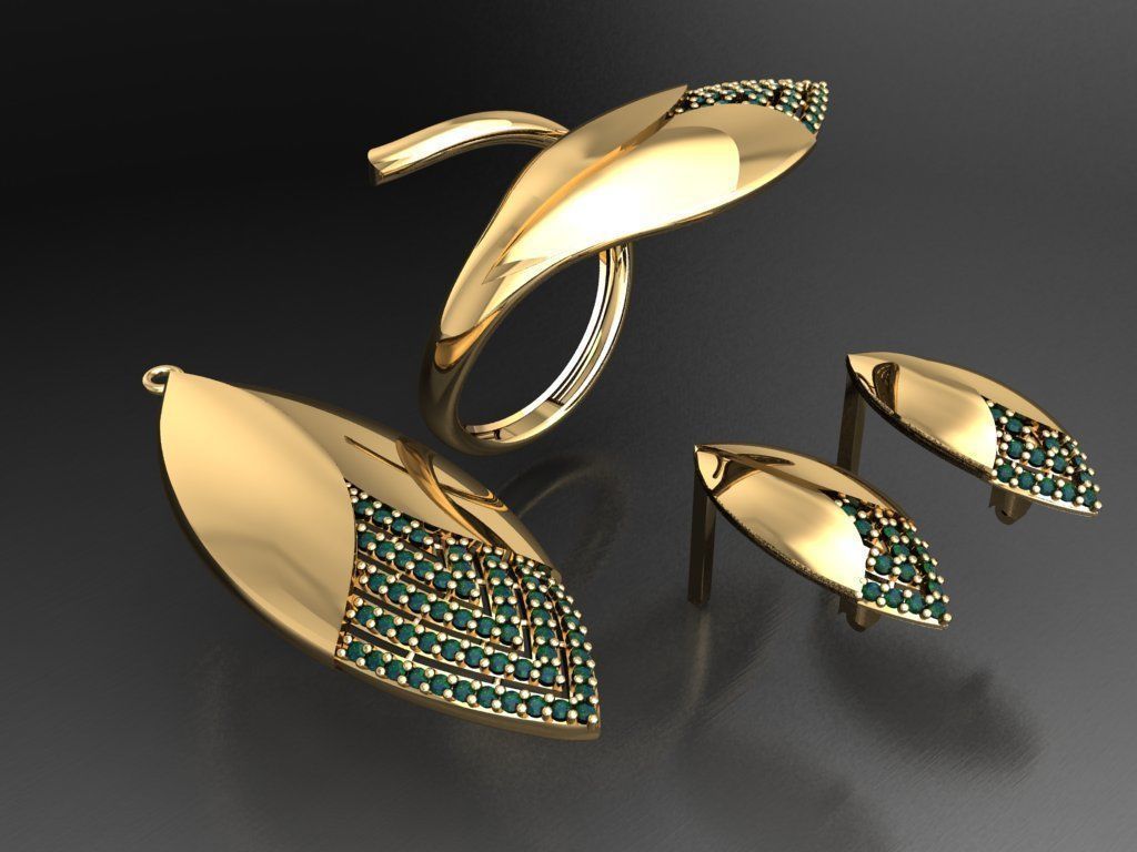 Z78- Diamond set 3D print model_4
