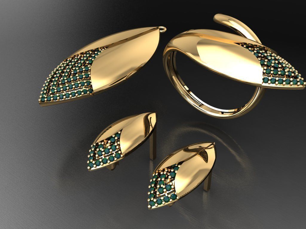 Z78- Diamond set 3D print model_3