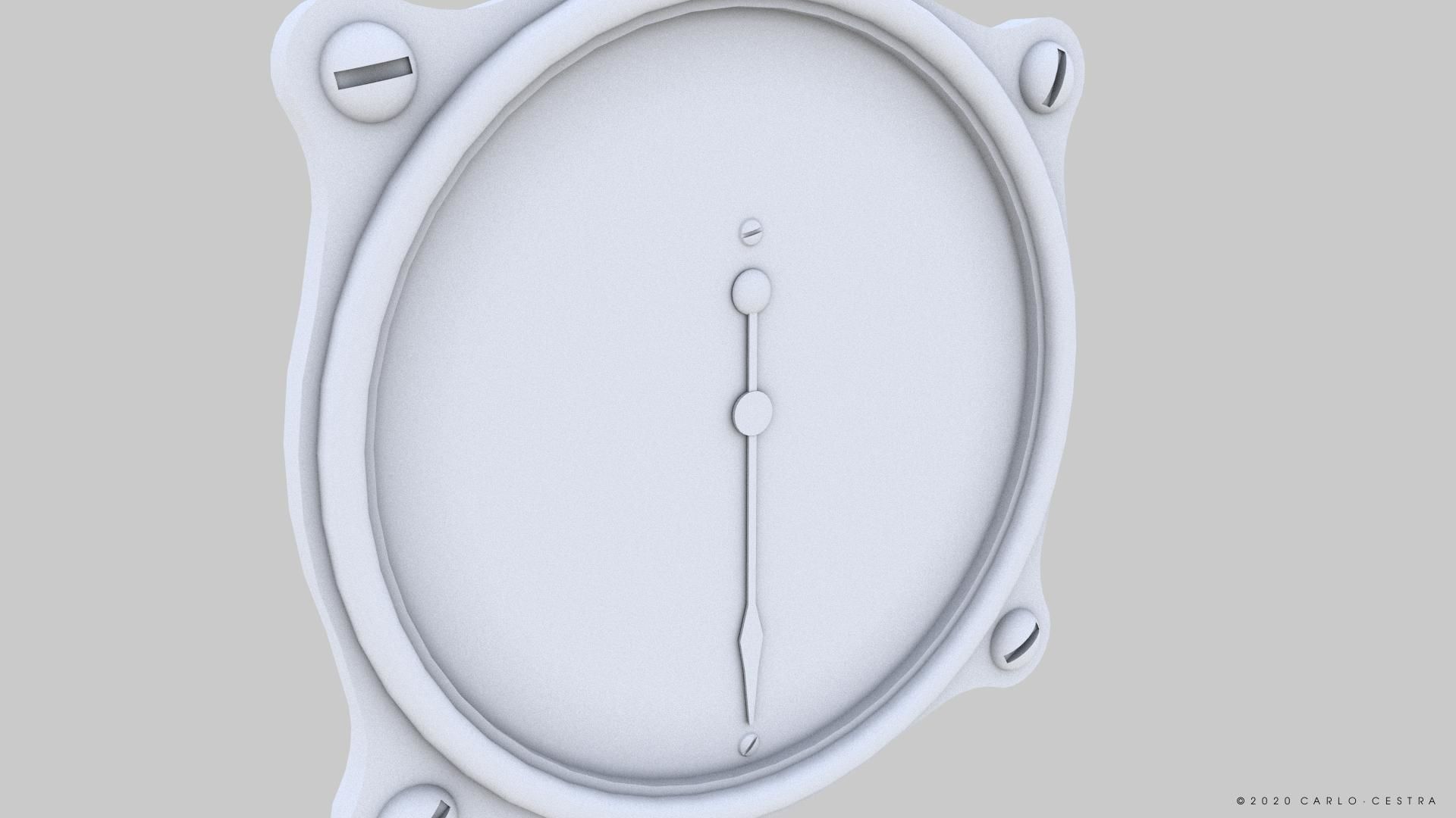 JAPANESE AIRSPEED INDICATOR Low-poly 3D model_14