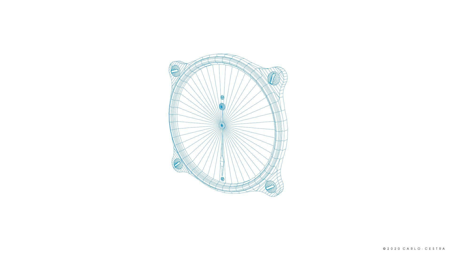 JAPANESE AIRSPEED INDICATOR Low-poly 3D model_15