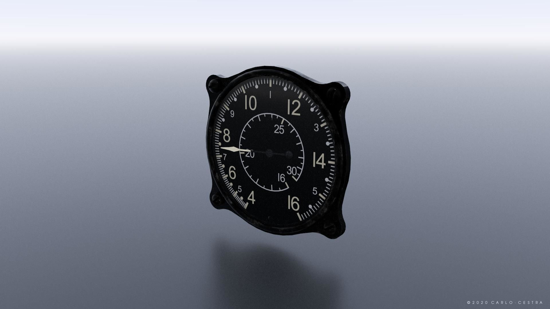 JAPANESE AIRSPEED INDICATOR Low-poly 3D model_1