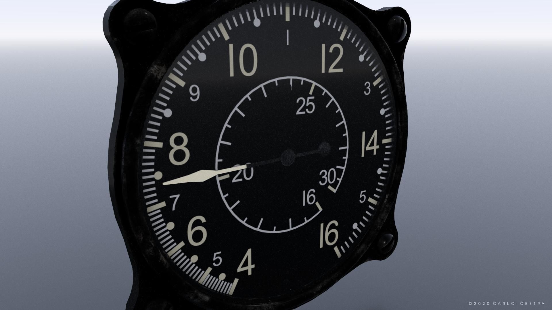 JAPANESE AIRSPEED INDICATOR Low-poly 3D model_3