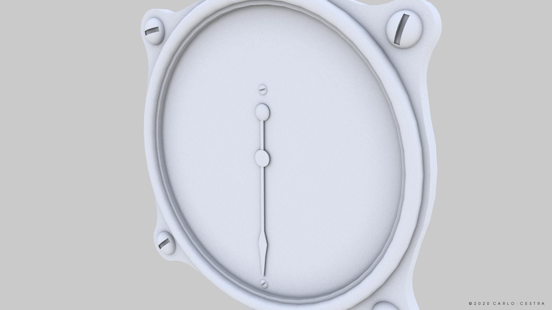 JAPANESE AIRSPEED INDICATOR Low-poly 3D model_12