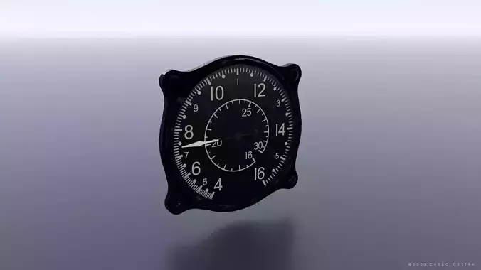 JAPANESE AIRSPEED INDICATOR Low-poly 3D model