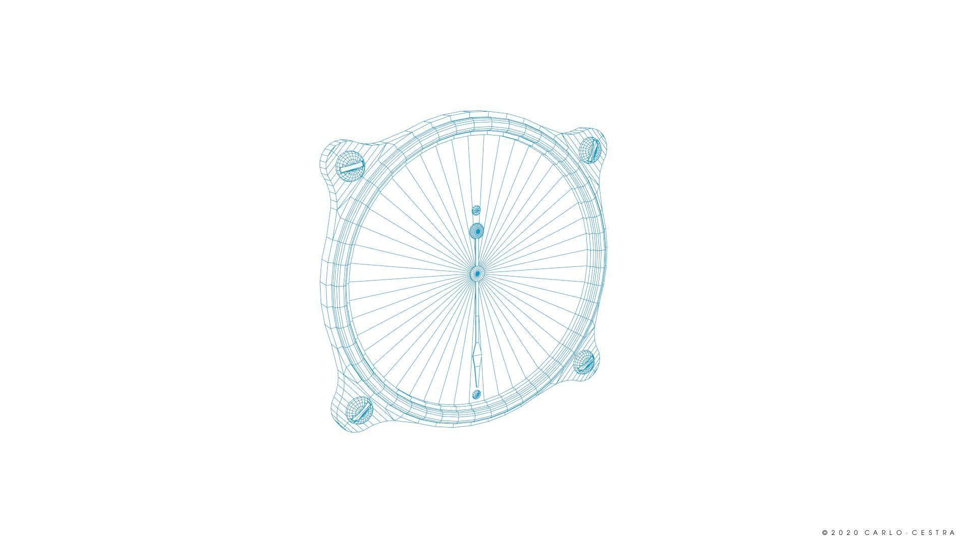 JAPANESE AIRSPEED INDICATOR Low-poly 3D model_16