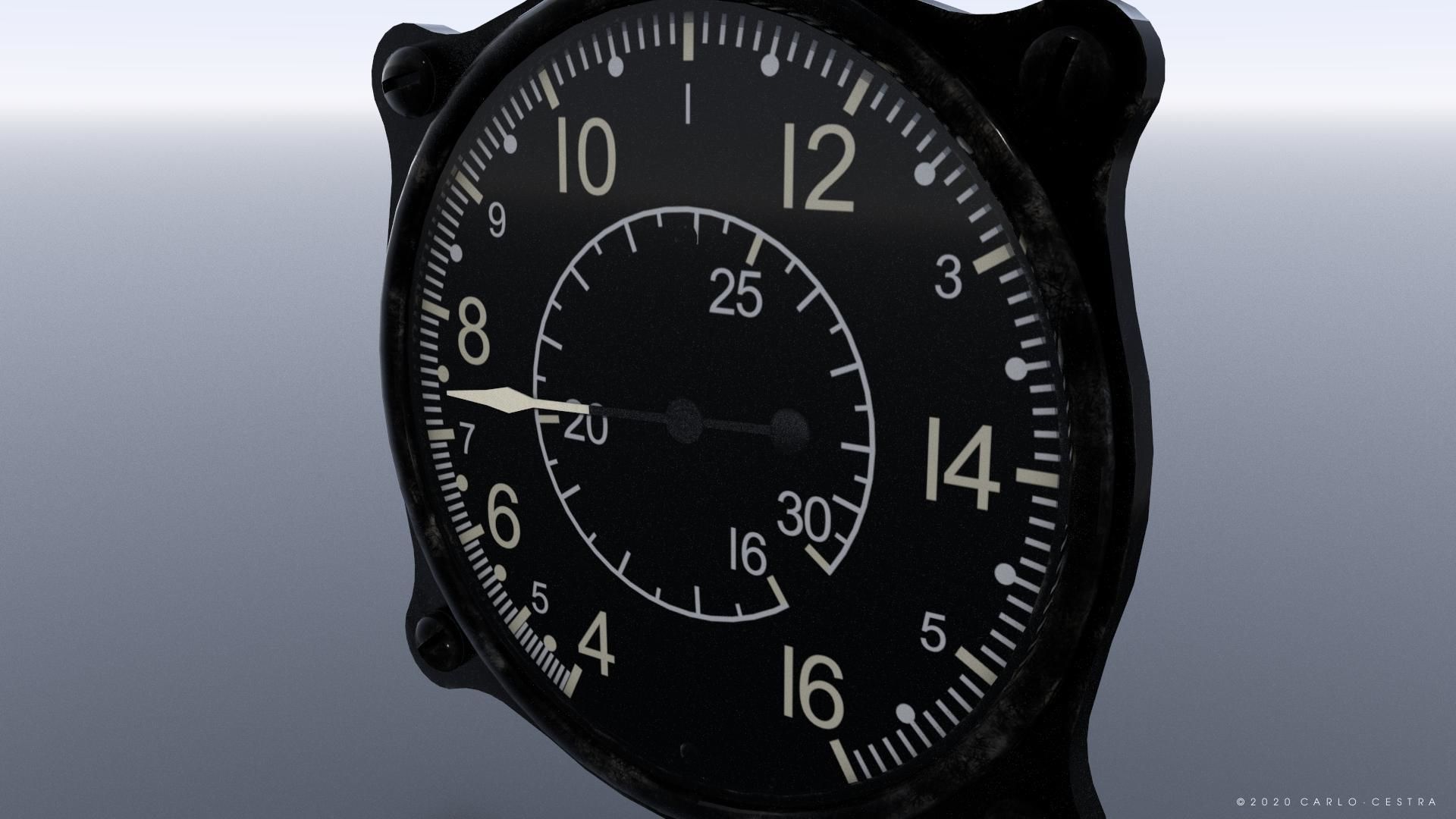 JAPANESE AIRSPEED INDICATOR Low-poly 3D model_2