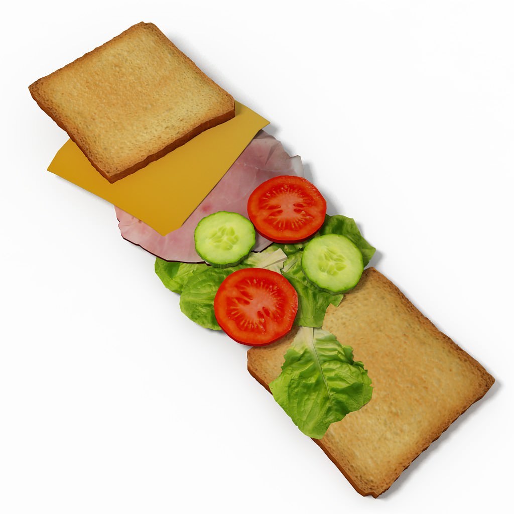 Sandwich 3D model_1