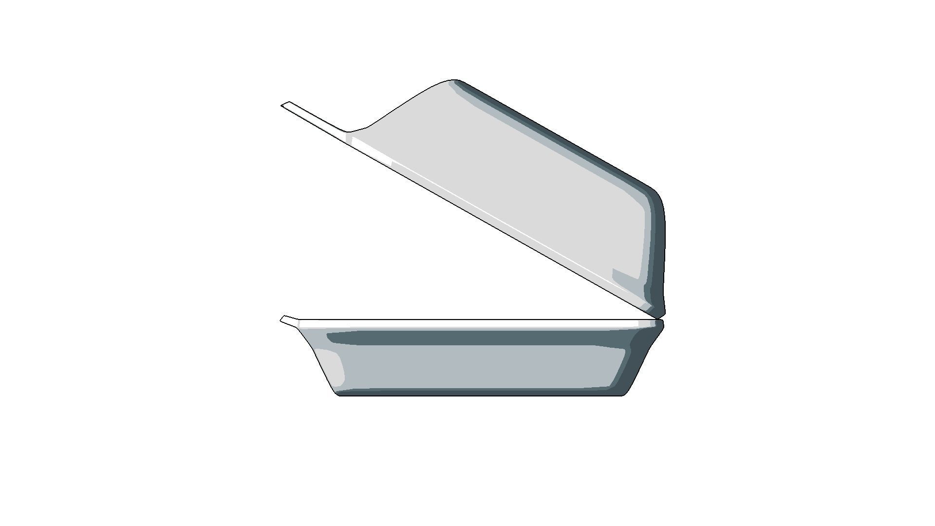 foodbox styrofoam box 3D model_2