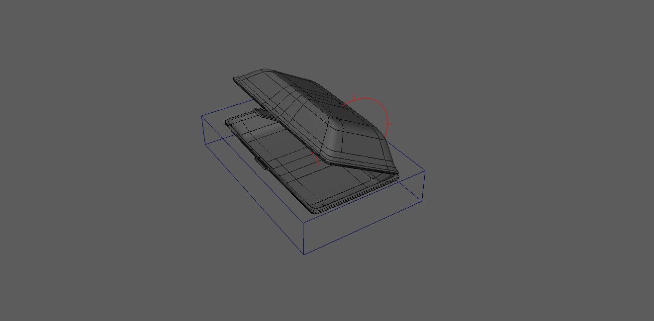 foodbox styrofoam box 3D model_4