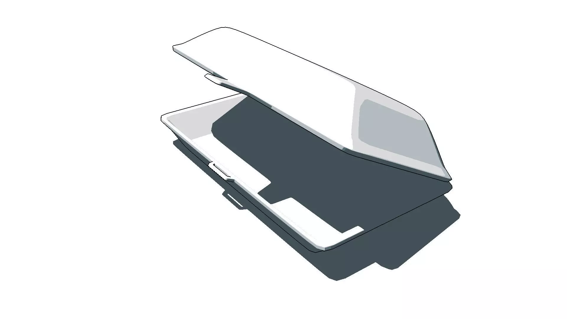 foodbox styrofoam box 3D model_0