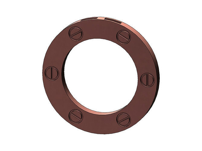 Love necklace with screw design 3D print model