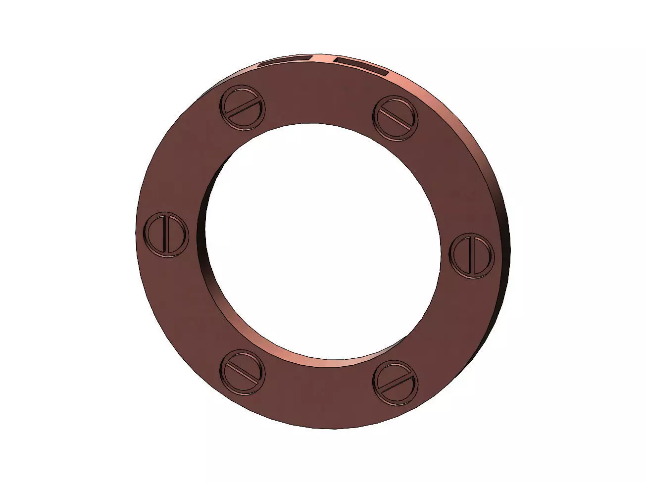 Love necklace with screw design 3D print model_0