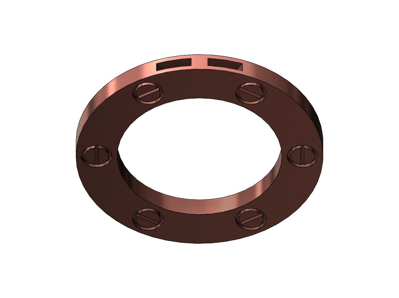 Love necklace with screw design 3D print model_3