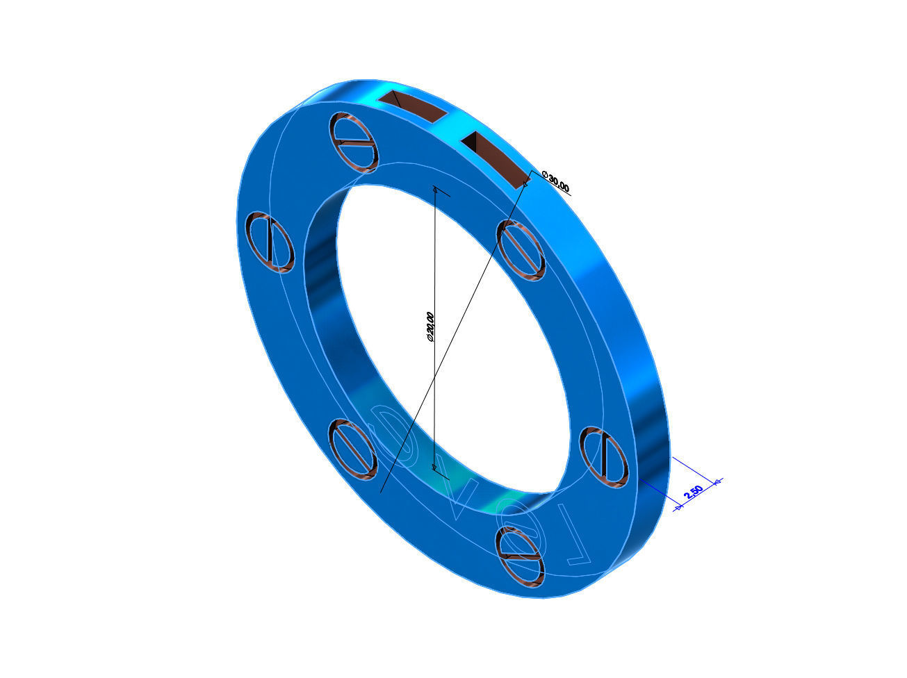 Love necklace with screw design 3D print model_7