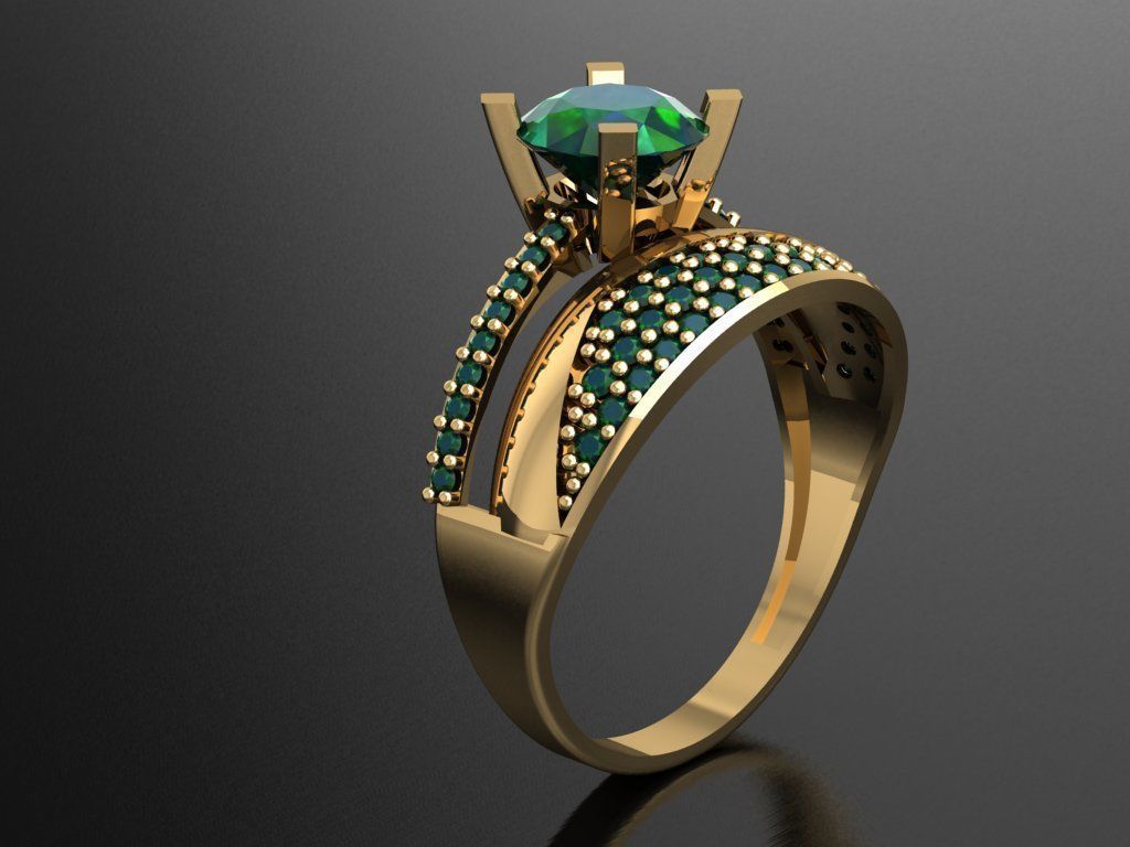 TW012- Diamond set 3D print model_4