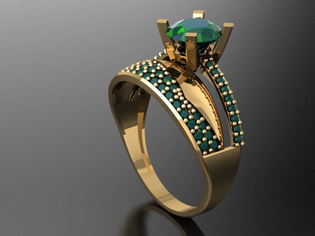 TW012- Diamond set 3D print model_3