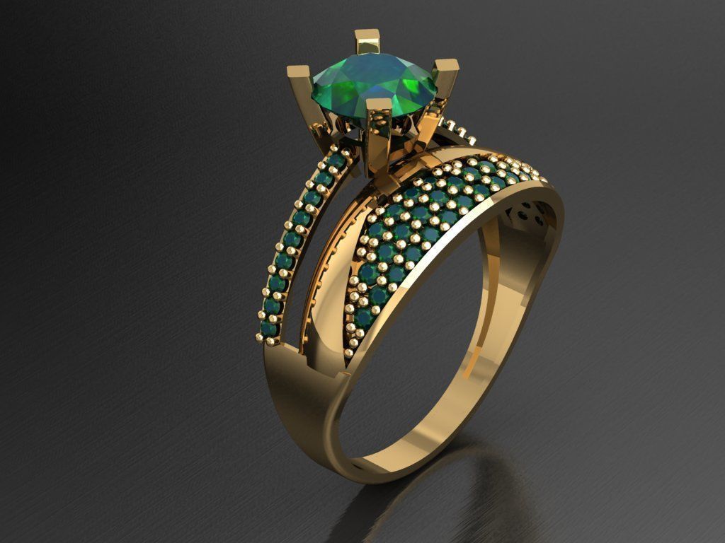 TW012- Diamond set 3D print model_1