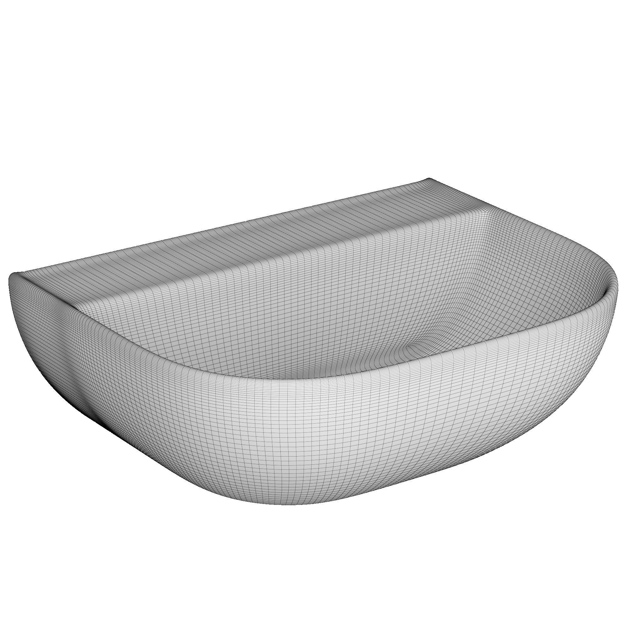Table Top Basin in Rectangle shape 3D model Modeled in 3ds max 3D model_6