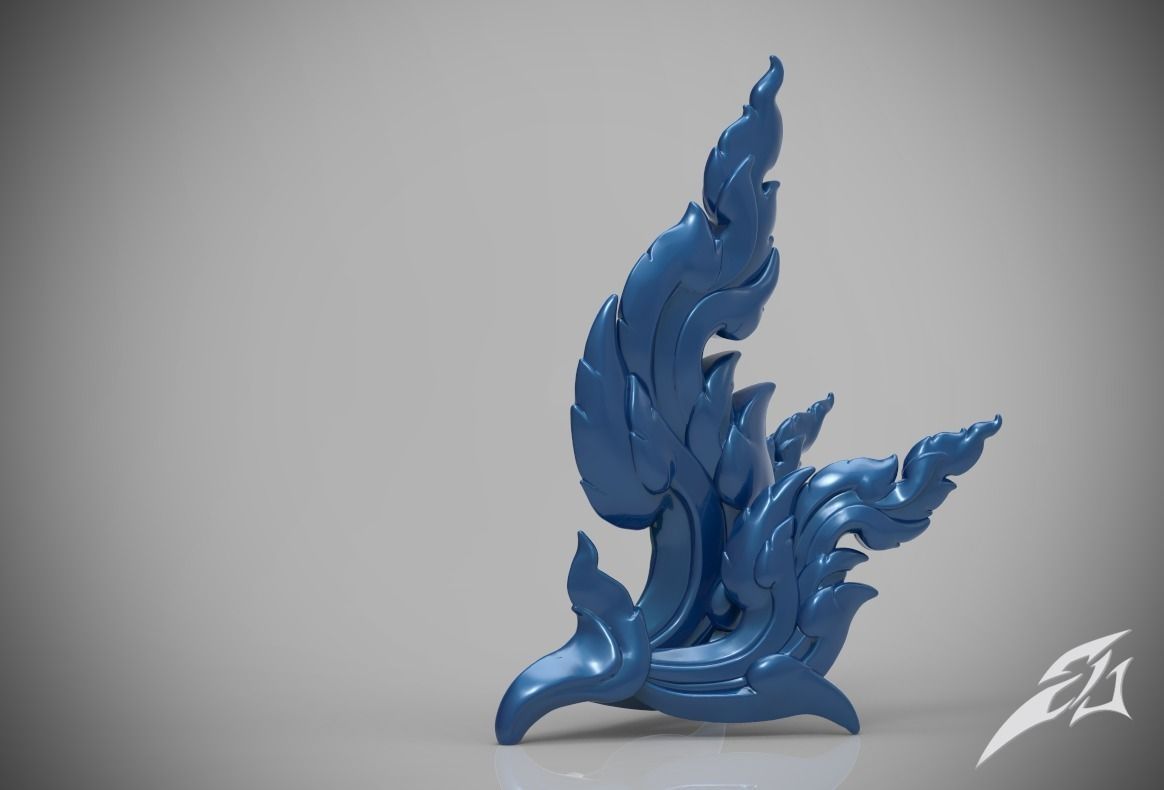 Line Kanok - Thai Art Sculpture STL OBJ 3D print model_0