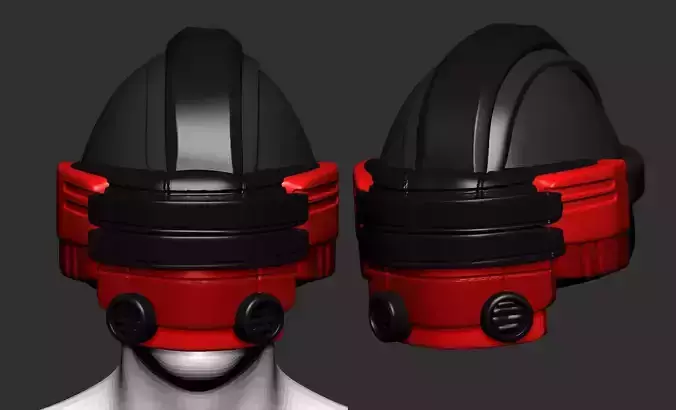 helmet high poly sculpt 3d printable 