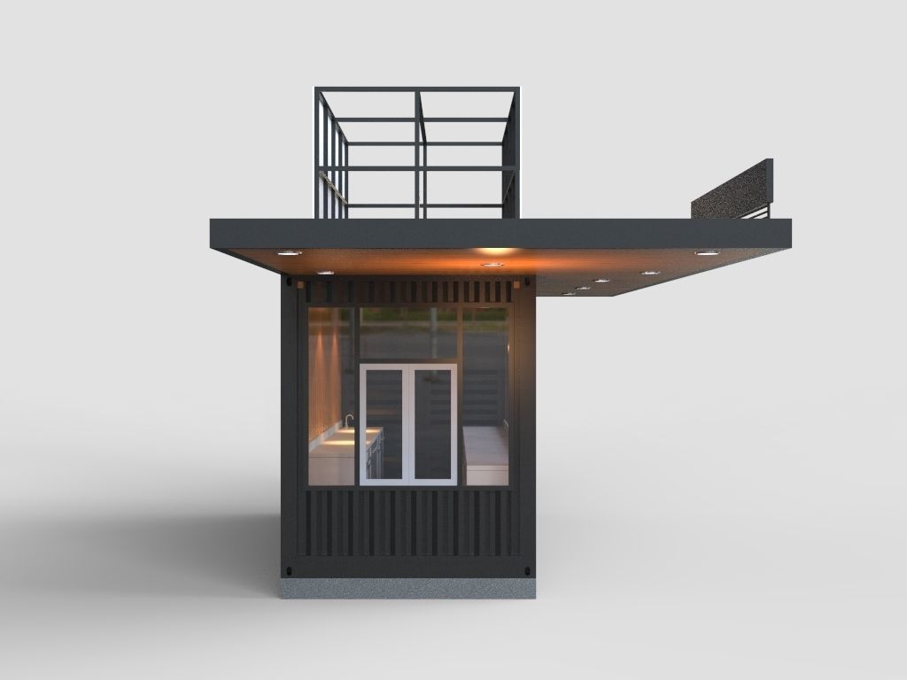Drivethru Container Cafe 3D model_3