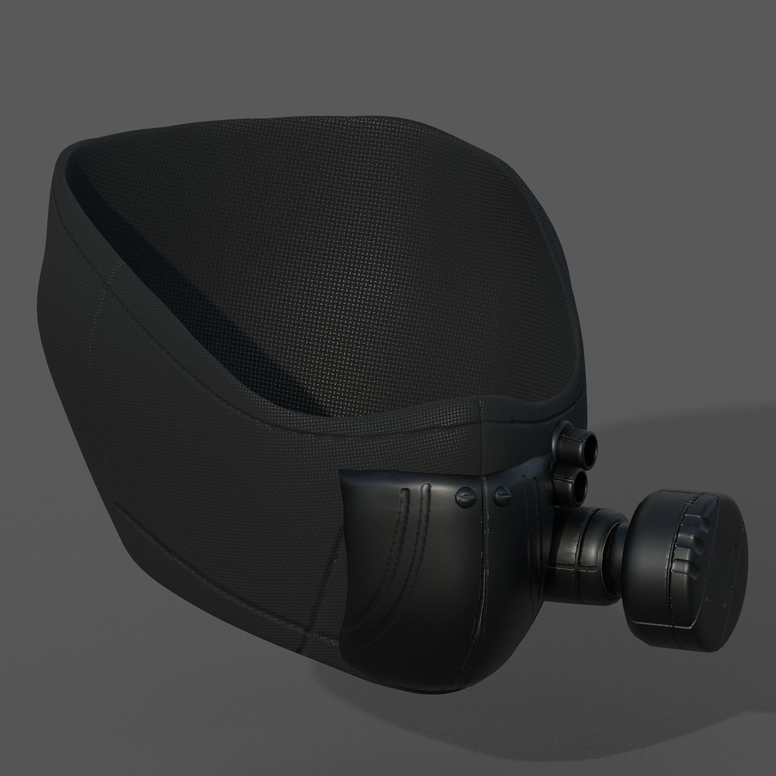 gas mask helmet protection scifi Low-poly 3D model_3