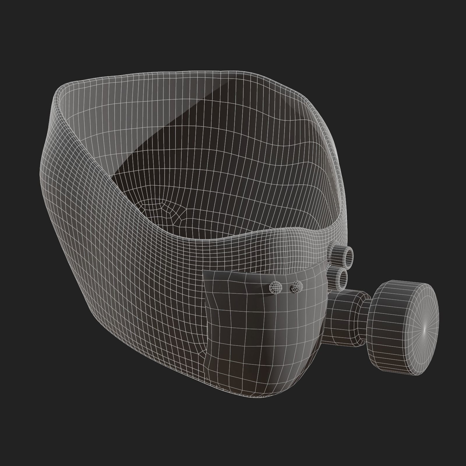 gas mask helmet protection scifi Low-poly 3D model_10